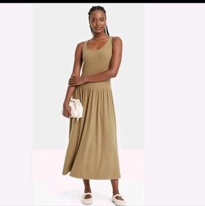 Universal Thread Olive Tank Maxi Dress